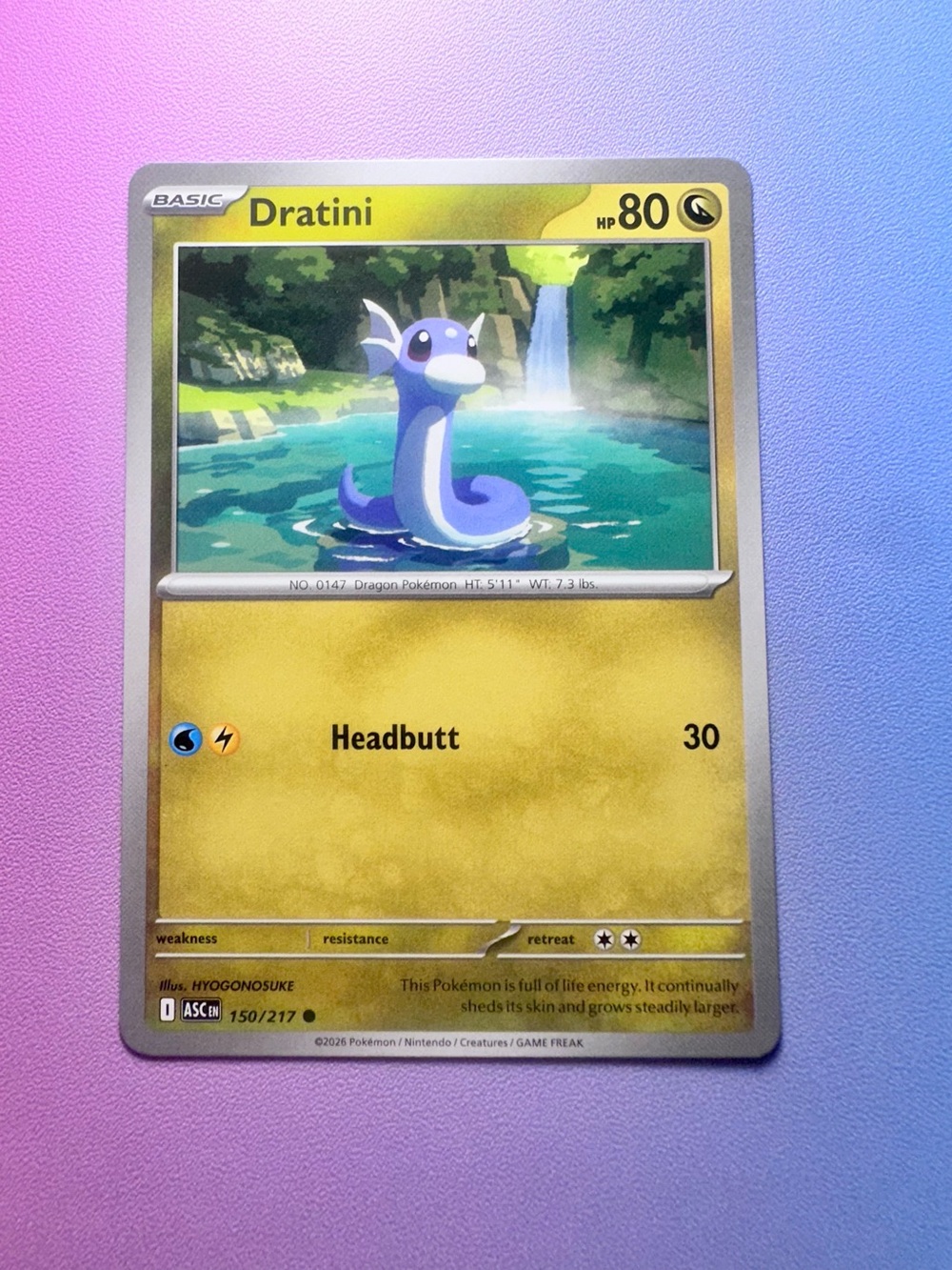 dratini - 150/217 (common) — pokemon: ascended heroes
